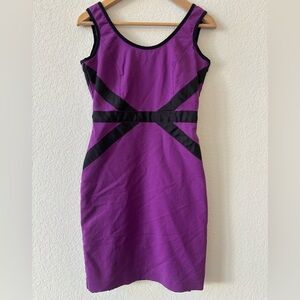 Worthington Purple and Black Mini Dress